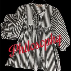 Philosophy Monochrome Striped Garment